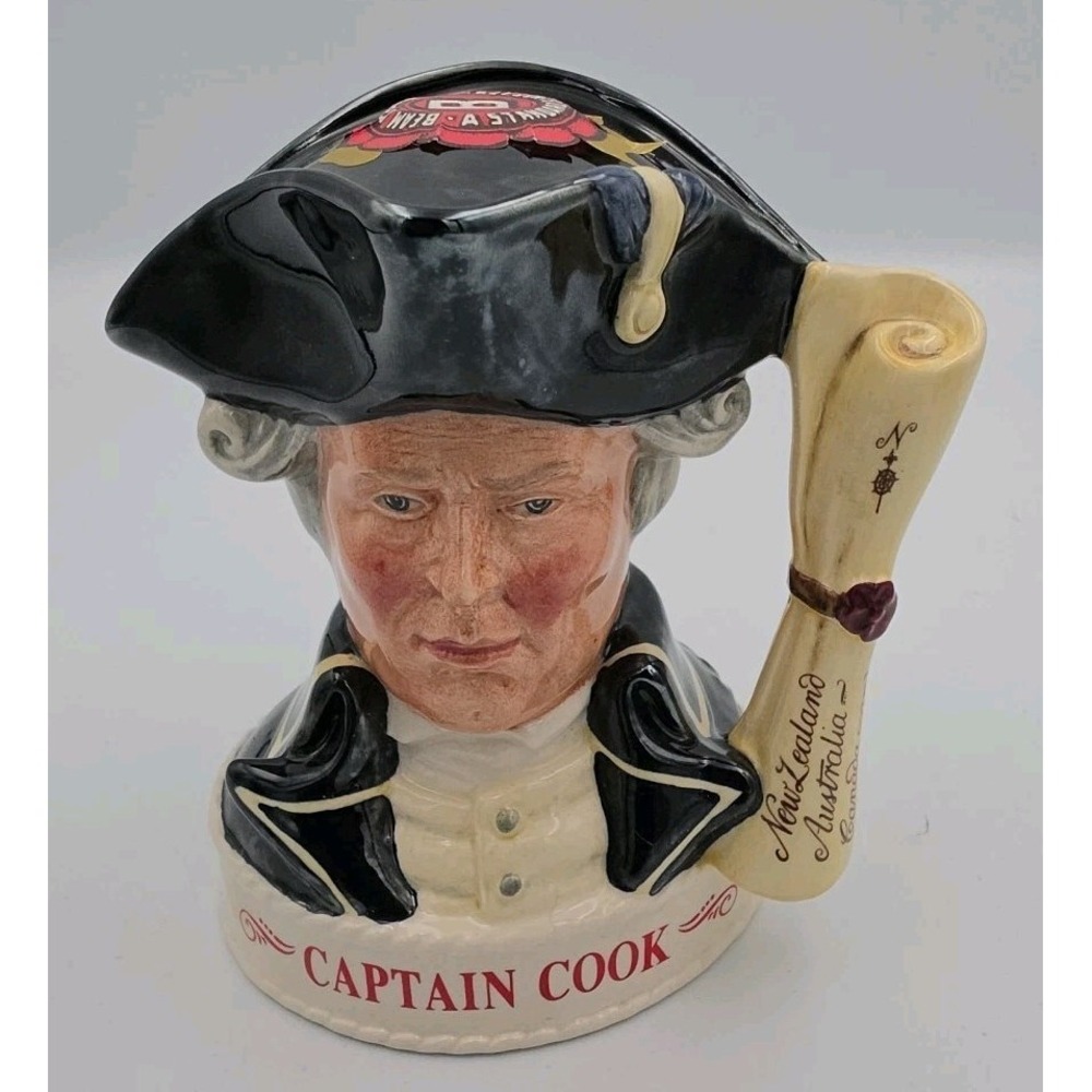 Vtg Royal Doulton Captain Cook Jim Beam Bourbon Whiskey Decanter UK Made